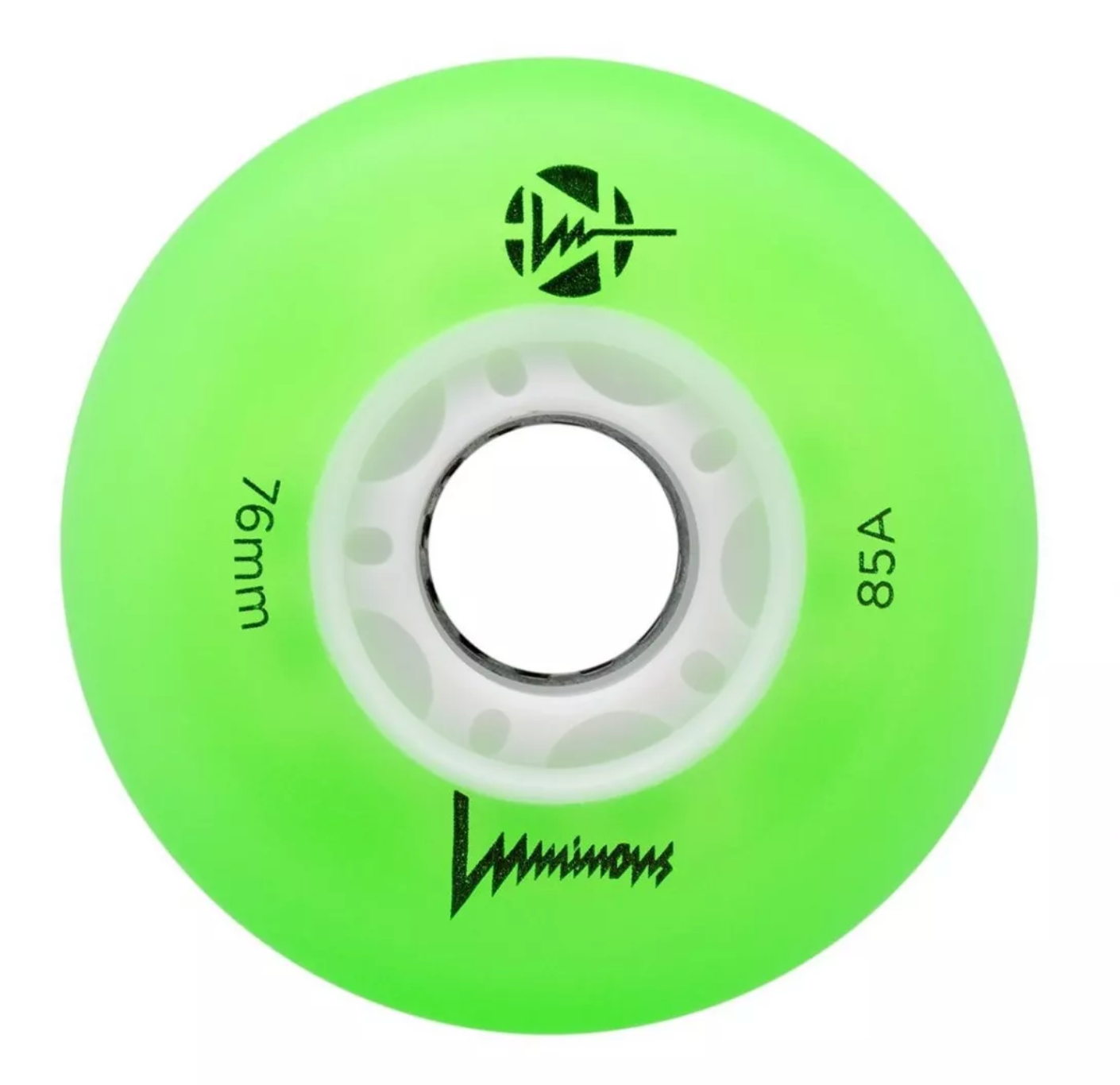 LUMINOUS - LED WHEEL - 76mm/85A - GREEN / WHITE / GLOW