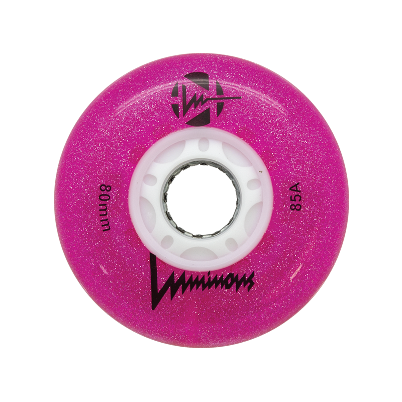 LUMINOUS - LED WHEELS - GLITTER PINK - 80mm/85A