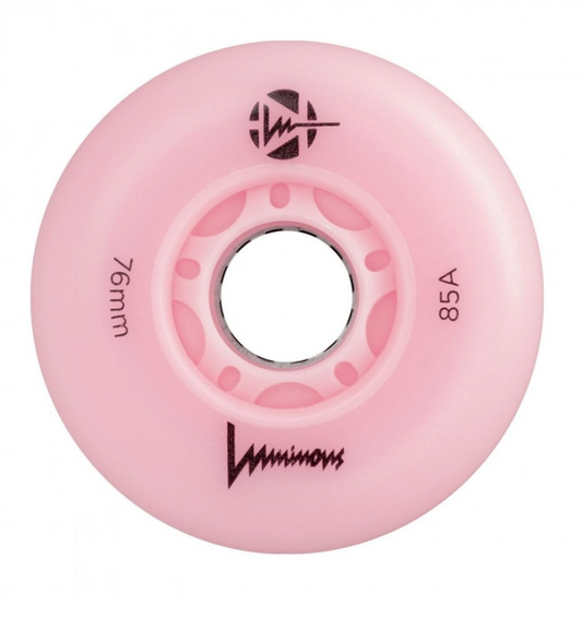 LUMINOUS - LED WHEELS - 76mm/85A - FLAMINGO - x4