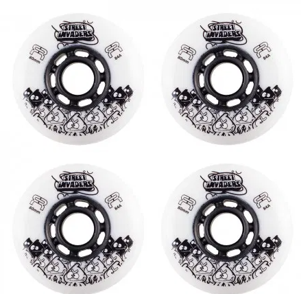 STREET INVADERS WHEEL 80/84A - WHITE x4