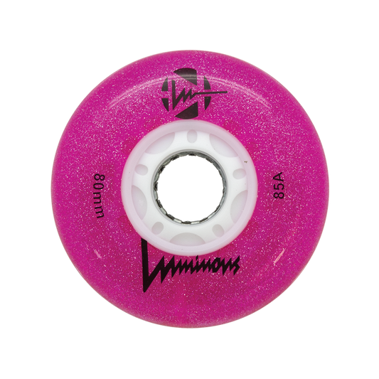 LUMINOUS - LED WHEELS - GLITTER PINK - 80mm/85A