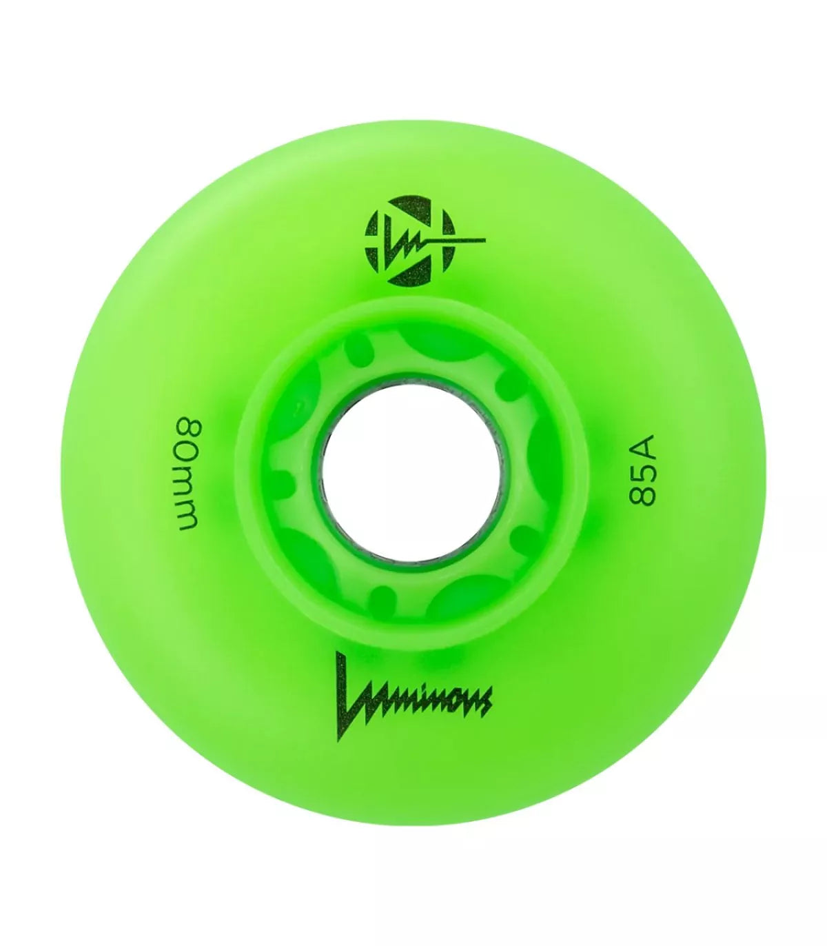 LUMINOUS - LED WHEELS - 80mm/85A - GREEN APPLE GLOW - x4