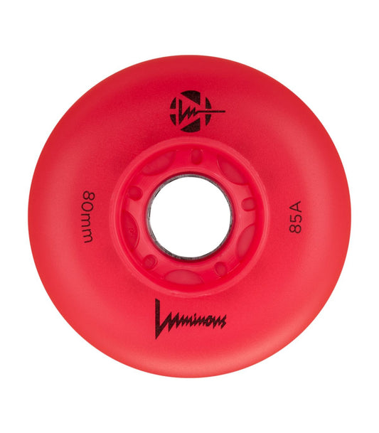 LUMINOUS - LED WHEELS - 80mm/85A - RED / RED - x4