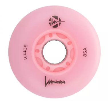 LUMINOUS - LED WHEELS - 80mm/85A - FLAMINGO - x4